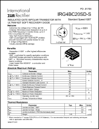 datasheet for IRG4BC20SD-S by International Rectifier