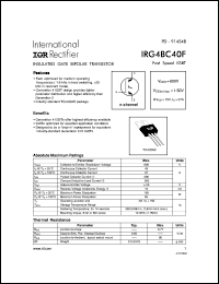 datasheet for IRG4BC40 by International Rectifier