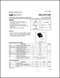 datasheet for IRG4PC30 by International Rectifier