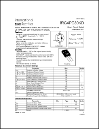 datasheet for IRG4PC30KD by International Rectifier