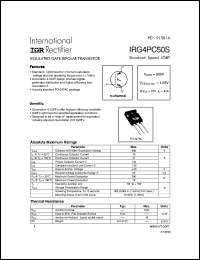 datasheet for IRG4PC50S by International Rectifier