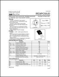 datasheet for IRG4PC50UD by International Rectifier