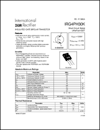 datasheet for IRG4PH30K by International Rectifier