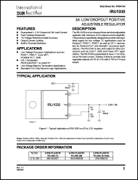 datasheet for IRU1030CD by International Rectifier