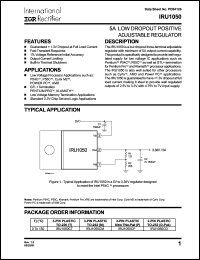 datasheet for IRU1050CT by International Rectifier