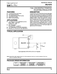 datasheet for IRU1075CT by International Rectifier