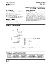 datasheet for IRU1117CD by International Rectifier