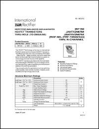 datasheet for IRF150 by International Rectifier