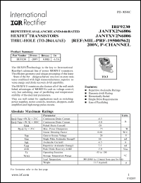 datasheet for IRF9230 by International Rectifier