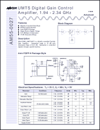 datasheet for AM55-0027TR by M/A-COM - manufacturer of RF