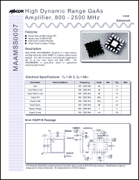 datasheet for MAAMSS0007 by M/A-COM - manufacturer of RF