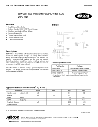 datasheet for DS52-0002-TR by M/A-COM - manufacturer of RF