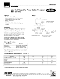 datasheet for DS53-0001-RTR by M/A-COM - manufacturer of RF