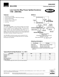 datasheet for DS56-0002-RTR by M/A-COM - manufacturer of RF