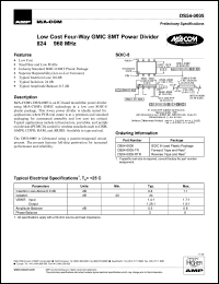 datasheet for DS54-0005-RTR by M/A-COM - manufacturer of RF