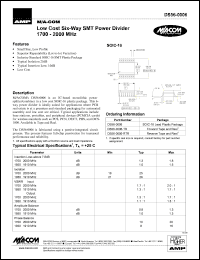 datasheet for DS56-0006-RTR by M/A-COM - manufacturer of RF