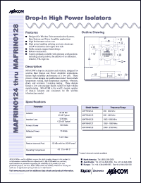 datasheet for MAFRIN0124 by M/A-COM - manufacturer of RF