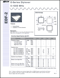 datasheet for EDF-2 by M/A-COM - manufacturer of RF