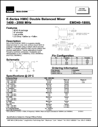 datasheet for EMD40-1800LTR by M/A-COM - manufacturer of RF