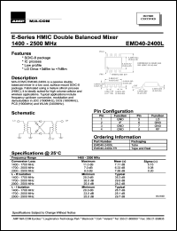 datasheet for EMD40-2400LTR by M/A-COM - manufacturer of RF