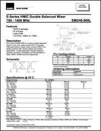 datasheet for EMD40-900LTR by M/A-COM - manufacturer of RF