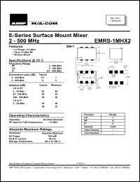 datasheet for EMRS-1MHX2 by M/A-COM - manufacturer of RF