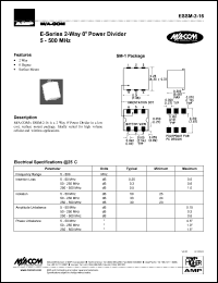 datasheet for ESSM-2-16 by M/A-COM - manufacturer of RF