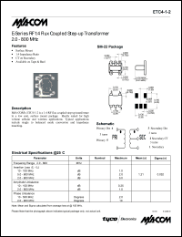 datasheet for ETC4-1-2 by M/A-COM - manufacturer of RF