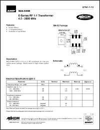 datasheet for ETN1-1-13 by M/A-COM - manufacturer of RF