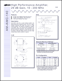 datasheet for AMC-140SMA by M/A-COM - manufacturer of RF
