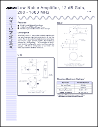 datasheet for AMC-142SMA by M/A-COM - manufacturer of RF