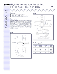 datasheet for AM-146PIN by M/A-COM - manufacturer of RF