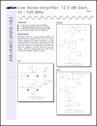 datasheet for AMS-162PIN by M/A-COM - manufacturer of RF