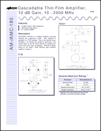 datasheet for AM-180PIN by M/A-COM - manufacturer of RF