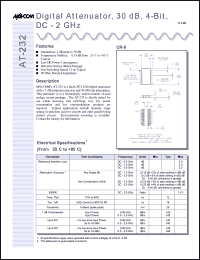 datasheet for AT-232PIN by M/A-COM - manufacturer of RF