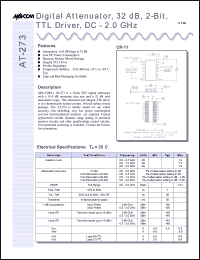 datasheet for AT-273TR by M/A-COM - manufacturer of RF