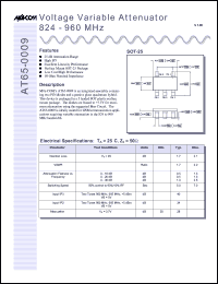 datasheet for AT65-0009 by M/A-COM - manufacturer of RF