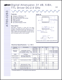 datasheet for AT65-0263TR by M/A-COM - manufacturer of RF
