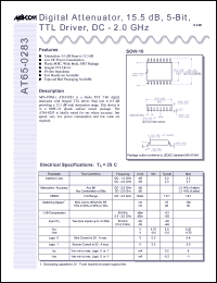 datasheet for AT65-0283TR by M/A-COM - manufacturer of RF