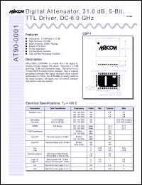 datasheet for AT90-0001TR by M/A-COM - manufacturer of RF