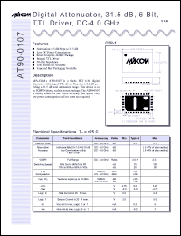 datasheet for AT90-0107TR by M/A-COM - manufacturer of RF