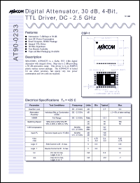 datasheet for AT90-0233-TB by M/A-COM - manufacturer of RF