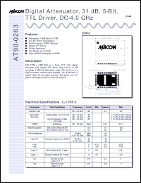 datasheet for AT90-0263TR by M/A-COM - manufacturer of RF