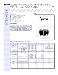 datasheet for AT90-0283-TB by M/A-COM - manufacturer of RF