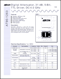 datasheet for AT90-1263-TB by M/A-COM - manufacturer of RF