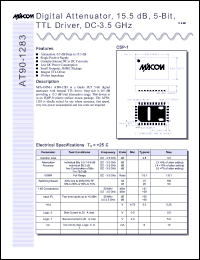 datasheet for AT90-1283TR by M/A-COM - manufacturer of RF