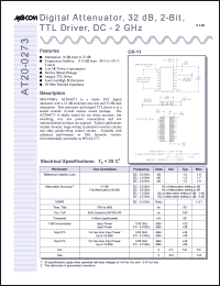 datasheet for AT20-0273 by M/A-COM - manufacturer of RF
