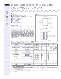 datasheet for AT20-0107TR by M/A-COM - manufacturer of RF