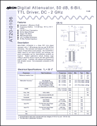 datasheet for AT20-0106TR by M/A-COM - manufacturer of RF