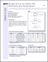 datasheet for DR65-0109TR by M/A-COM - manufacturer of RF